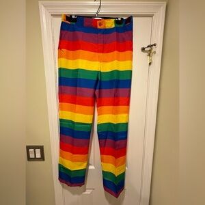 Men's Rainbow Stripe Chinos - Multicolor by Suitmeister, size medium